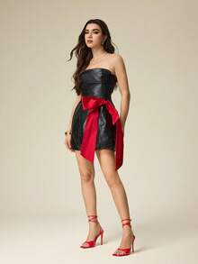 Women's Pointed Toe Strappy High Heel Sandals, Sexy & Fashionable, Suitable For Party Outfits - Red - View 3