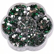 5000颗/盒,2毫米、3毫米、4毫米、5毫米、6毫米,5种尺寸,果冻糖果色,透明AB水晶珠,花形盒,圆形平底水钻,多色水晶宝石,非热熔DMC珠宝珠,玻璃石,3D钻石图案设计配件,闪亮美甲贴纸,适用于衣服、包包、鞋子、杯子、手机壳、手工艺品、DIY装饰。 - AB Colors - 查看 72