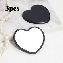 1/3/6/10/20/30/50个装心形便携式口袋镜,现代简约设计,高清画质,迷你化妆镜,学生宿舍适用,女士礼物,粉色-白色-绿色-黑色可选 - A - 查看 17