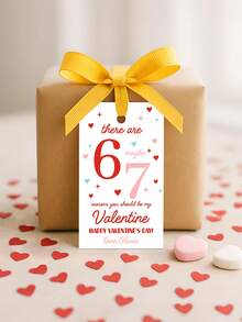 16/32pcs Personalized 67 Valentine's Day Tags, Customize Text,Valentine Gift Tag 67 Valentine Gift Tag Favor Tag Classroom Handout Tag Candy Any Gift, Teacher Funny Middle School Slang Kids - Multicolor - View 2