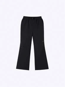 Annil Girls' Full-Length Woven Pants With Elastic Waist And Thick Legs - New Winter Style - Black - View 8