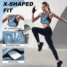 Chaleco con peso ajustable para mujer y hombre, 6-12 libras/12-8 libras/20-32 libras con 6 pesos de arena de hierro para entrenamiento de fuerza, rucking, correr, caminar, entrenamiento físico - Gris - Ver 12