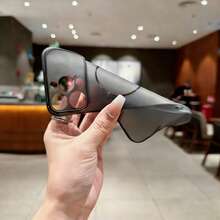 Hadaasi 1pc Black Ultra-Thin Matte Frosted Large Window Full Coverage TPU Soft Phone Case Compatible With Apple 17 Pro/17 Pro Max/17/16 Pro/16 Pro Max/16 Plus/16/15 Pro/15 Pro Max/15 Plus/15/14 Pro/14 Pro Max/14 Plus/14/13 Pro/13 Pro Max/13/12 Pro/12 Pro Max/12/11 Pro Max/11/11 Pro And Galaxy S26 Ultra/S26 Plus/S26/S26 Edge/S26 Pro/S25 Ultra/S25 Plus/S25/S25 Edge/S25 FE/S24 Ultra/S24 Plus/S24 - Black - View 5