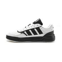 Adidas 阿迪達斯男鞋女鞋百搭低筒運動休閒板鞋 - 黑色/白色 - 查看 5