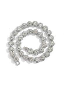 قلادة هيب هوب صخرية للرجال، مجوهرات سبيكة الزنك متعددة الطبقات، سلسلة كوبية مبالغ فيها بشكل أنيق، يمكن ارتداؤها بشكل متعدد، مناسبة للارتداء اليومي - متعدد الألوان - مشاهدة 16