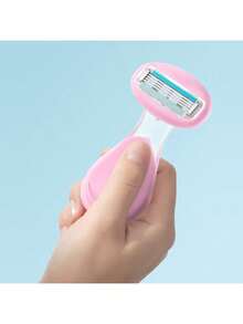 Women's Portable 4-Layer Razor - With Storage Box And Moisturizing Soap Blades - Multicolor - View 7