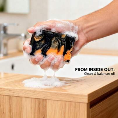 1 件/2 件/4 件香氛乳酸和竹炭手工皂，清洁沐浴皂，适用于浴室和皮肤护理