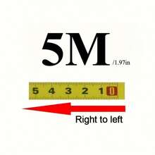 5m Retractable Measuring Tape, Yellow Self-Adhesive, Metric Scale, Dual-Sided Reading, Center Start, 12.5mm Wide Flexible Fit, Suitable For DIY And Sewing - Self-adhesive Measuring Tape - View 19