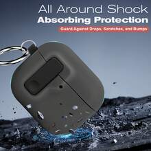 Vena For AirPods 4 Case Cover Dual Layer, With Auto Open Lock Compatible With AirPods Gen 4 4th Generation, Supports Wireless Charging, Gray - 灰色 - 查看 6