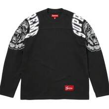 Supreme Mascot L/S Football Top FW25 | Authentic All Cotton Long Sleeve Jersey Shirt | Unisex Layering Outerwear For Both Men And Women | Casual Daily Wear - màu đen - Xem 4