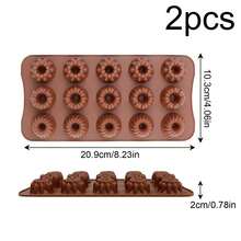 1/2pcs Chocolate Mold, Hollow Flower Pattern Design, Suitable For Chocolate, Candy, Cookie And Ice Cube Molds, As Well As Craft And Baking Tools - Brown - View 8