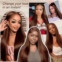 NATAN [Afro Kinky Hair Synthetic Wigs] 14 Inch Afro Kinky Hair Synthetic YaKi Straight Wigs - Natural Soft Wig For Women Daily Use - S4 - View 4