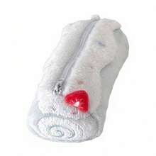 Plush Blueberries/Strawberries/Cherries Swiss Roll Pen Bag Large Capacity Pencil Case Portable Stationery Pouch Storage Bag Students Gift - Multicolor - View 15