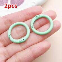 2pcs Mixed 24mm Round Spring Clasp Sets For DIY Bracelets, Necklaces & Earrings - Jewelry Making Supplies - Multicolor - View 19
