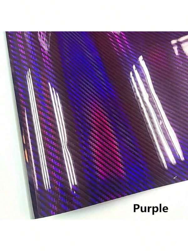 1pc 50cm*152cm Car PET 7-Color Laser Carbon Fiber Wrap Film, 9D Colorful Carbon Fiber Sticker, Phone Skin, High Gloss Forged Carbon Fiber Car Wrap Film