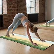 1 片 71*22 英寸瑜伽垫，多种图案可选，防滑耐用，加宽加厚，适合家庭使用、健身、瑜伽初学者训练 - 彩色 - 查看 4