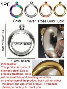 1件套不锈钢手镯式隐藏酒壶套装，适用于威士忌、伏特加及其他酒精饮料，可用作运动水壶、户外活动水壶、女士腕饰、露营酒吧装备。 - 彩色 - 查看 3