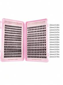 392pcs Cartoon Style False Eyelashes, One Piece Eyelash Extensions With Transparent Natural Look, Dense & Curly Design, Suitable For Beginners, Reusable - D - View 6