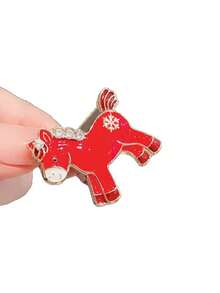 1枚可爱马形锌合金胸针，四季皆宜 - 彩色 - 查看 6