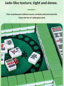 144pcs Luxury Professional Mahjong Set - Classic Chinese Mahjong Game Carefully Crafted With High-Quality PVC Material, Designed For Mahjong Enthusiasts. Provides Strategic Social Entertainment For Adults, Suitable For Parties, Weddings, Gatherings, Birthday Celebrations, Group Activities, Family Reunions, And Travels. Brilliant Chess Game For Adult Parties, Charming Activity For Couples. A Perfect Gift Choice! (Random Style, Color Difference, Random Packaging) - Multiple Styles - View 4