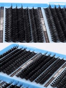 720/684/648pcs Eyelash Glue Set, Create Natural & Voluminous Lashes. D-Curl False Eyelashes, Soft & Fluffy, 9-16mm, Cluster Lashes, Individual Lashes, DIY Eyelash Extension - Baby Blue - View 8