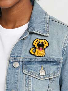 1枚金毛犬珐琅徽章 动漫电影胸针 翻领徽章 卡通可爱狗狗动物饰品 朋友礼物 - 彩色 - 查看 3