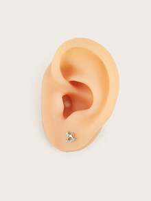 1pc Fashionable & Cute Carousel Amusement Park Diamond Stud Earrings, Suitable For Women's Daily Wear - Multicolor - View 4