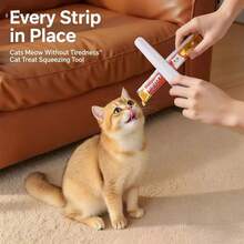 Magnetic Squeeze Sauce Dispenser, Kitchen Tomato Sauce, Ketchup, Pet Cat Treats Squeezer, No Mess Hands - White - View 3