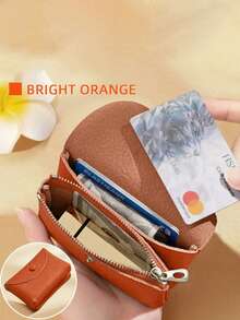 1PC Women's PU Coin Purse, Multi-Functional Large-Capacity Card Holder, Can Hold Small Accessories, Coins, Bank Cards, Lipstick, Soft Leather Wallet, Document Organizer, RFID Shielded Credit Card Holder, Anti-Theft, Perfect Gift, Travel Essential. - Multicolor - View 2