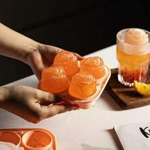 (Limited Time Offer) 1pc Baking Mold, Cake/Chocolate/Jelly/Pudding Mold With 4 Holes,  Rose Flower Ice Cube Mold With Lid, Rubber Ice Tray, Suitable For Birthday Party, Gifts, Drinks, Coffee, Cocktails,  Whiskey, Handmade Soap Ice Cube Tray Ice Cube Ice Cube Squishy Ice Cube Mold Ice Cube Mould, Valentine 's Day Supplies﻿ - 彩色 - 查看 5
