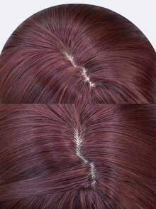 1 合成耐热酒红色卷发假发，纤维材质，适合日常使用，外观自然逼真（不含配件）。 - 酒紅色 - 查看 6