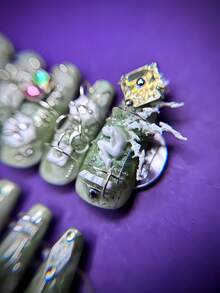 1pc Cyberpunk Skull, Cross, Snake, Rose Flower 3D Nail Art Mold, Transparent Silicone Nail Mold - Clear - View 3