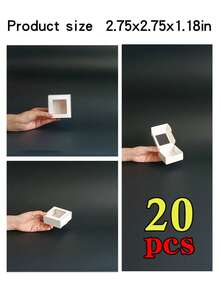 10/30 hộp quà nhỏ màu trắng có cửa sổ trong suốt, đựng đồ trang sức, xà phòng, hộp kẹo, bao bì các tông đựng đồ thủ công, hộp phẳng trang trí số lượng lớn, thích hợp làm quà tặng, đồ thủ công, quà tặng, tiệc cưới, tiệc chia tay thời con gái - trắng - Xem 40