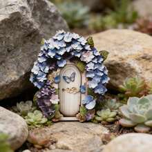 1.0cm Thick Mini Fairy Door Decor, Garden Micro Landscape Decoration, Fairy Door Shaped Tabletop & Potted Plant Scene Accessory, Farmhouse Style Decor, Outdoor & Garden Decoration, Gardening Ornament (Double-Layer Craft) - JLM043 - View 5