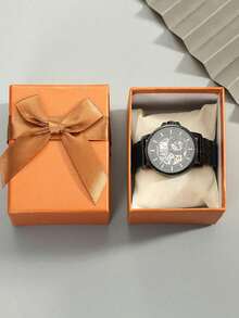 Hộp đựng đồng hồ hình nơ thời trang và cao cấp này có thiết kế hai nắp, có thể được sử dụng như hộp đựng đồng hồ và trang sức, hộp quà tặng doanh nghiệp hoặc hộp đựng hình vuông rỗng. Thích hợp để đựng đồng hồ, trang sức và quà tặng; cũng có thể được sử dụng để đóng gói quà tặng; và cũng có thể được dùng làm quà tặng cho bạn bè nam và nữ. - trái cam - Xem 10