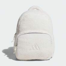 Adidas 9L Logo Casual Solid Color Plush Backpack Women's Han Jade White - Hanyu White - View 3