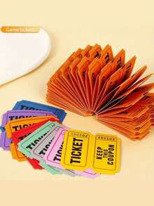 100张/套 双倍抽奖券、双倍优惠券、活动门票、入场券，适用于各种活动、嘉年华、抽奖、游戏、庆典、饮料等。 - 彩色 - 查看 5