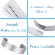 Stainless Steel Bracelet Blank, For DIY Jewelry Making, Customizable Bracelet, Bending, Engraving, Jewelry Making Supplies, Creative Handicraft, Bracelet Bending Tool, Auxiliary Tool - Silver - View 4
