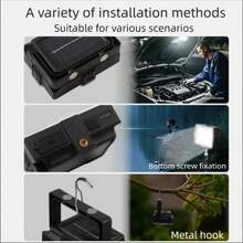 Multifunction Solar Lantern Dual Power Sources Solar Energy Type C Charging Options Magnetic Attachment Hook Suspension Tripod Compatibility Portable Design Long Lasting 18650 Battery Pack - Camping Light 150LEDS - View 9