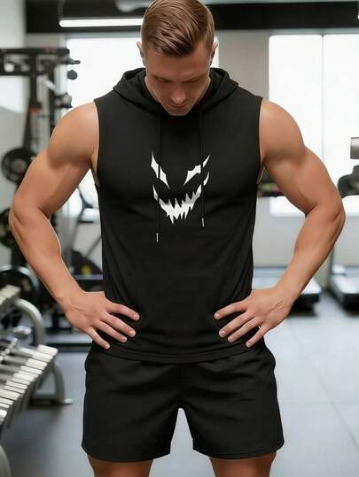 男士运动背心，男士健身服，健身男士，户外运动，舒适面料，透气吸汗，运动爱好者必备