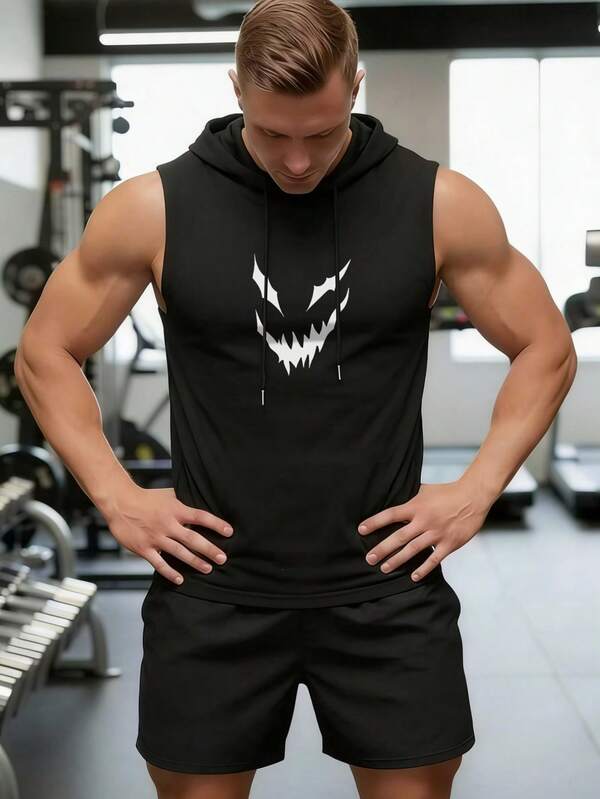 男士运动背心，男士健身服，健身男士，户外运动，舒适面料，透气吸汗，运动爱好者必备