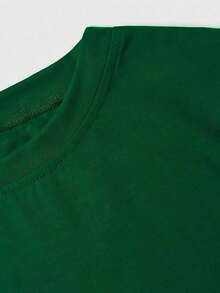 Valentine Outfits For Women2026Rhinestone Heart & Four-Leaf Clover Printed Black T-Shirt - Casual Crew Neck, Breathable,  Summer Tee With Sparkle Details - Perfect For Valentine's Day, St Patrick's Day, Everyday Wearvalentine's Day Valentines Clothes - 綠色 - 查看 3