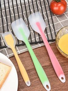 1/3/6pcs Silicone Spatula, Mini Silicone Scraper, Jam Scraper, Heat-Resistant Cream Scraper, Mixing Baking Tool, Kitchen Utensil, Apartment Essential (Length: 21cm/8.26in) - Multicolor - View 2