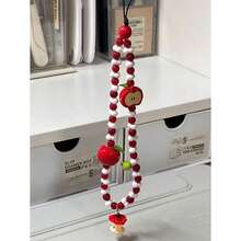 Handmade Beaded Camera Lanyard, Cute Camera Strap Keychain, Fashionable Bag Chain Pendant Compatible With Android And Most Smartphone,Gifts For Mother, Family, Friends, Kids, Birthday, Holiday Phone Chain - Multicolor - View 4