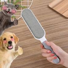 Multi Functional Double-Sided Brush, Suitable For Cleaning Pet Hair And Clothing Fluff On Clothing, Sofas, Furniture, And Carpets - No Power Supply Required. The Perfect Gift Choice For Valentine's Day, Halloween, Christmas Or Birthday Parties - 淺灰色 - 查看 8