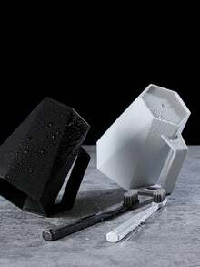 1 Piece Household Diamond-Shaped Toothbrush Cup For Couples With Handle, Stylish And Simple Creative Rinse Cup - 400ml - View 10