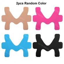 2pcs Pre-Cut Elastic Exercise Ankle Tape Stretching Stable Support Ankle Protector Muscle Patch Breathable Sports Bandage Prevent Sprains - Multicolor - View 12