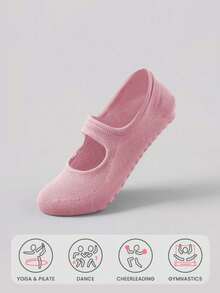 1 Pair Women Anti-Slip Yoga Socks, Invisible Sports Socks - Multicolor - View 1