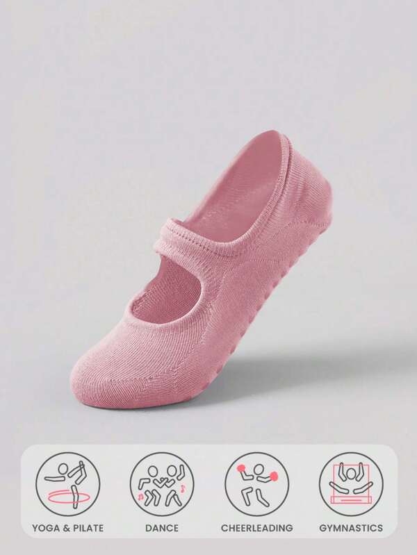 1双女士防滑瑜伽袜，隐形运动袜