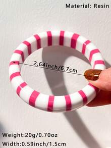 1件奢华镂空花朵手镯，玫瑰粉色多元素串珠设计，适合女性日常佩戴，是送给朋友和母亲的理想珠宝礼物。 - 多色B - 查看 4